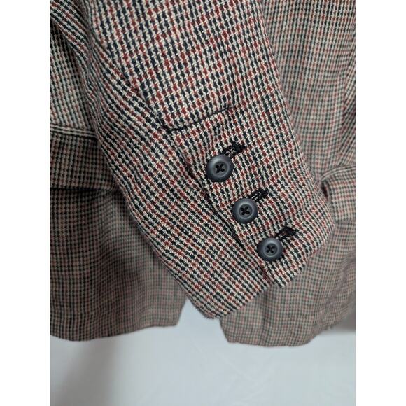 Free People Multi Tweed Linen Academia Blazer Jacket Small Lined P2 Fall Office - Picture 4 of 5